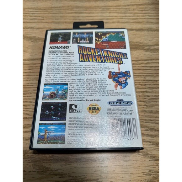 Rocket Knight Adventures (Sega‎ Genesis, 1993) Genuine Complete Tested Nice - Picture 3 of 3